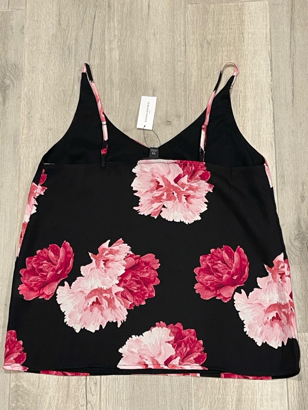 Banana Republic Floral Camisole Top Black Pink XS NWT - Picture 2 of 9